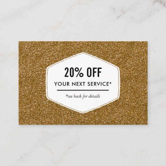 Promotie voor kleine bedrijven kortingskaartje (Voorkant)