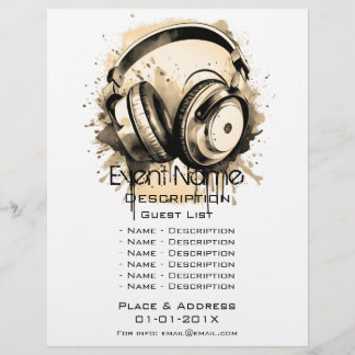 Promotie voor muzikale evenementen flyer