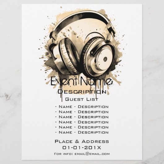 Promotie voor muzikale evenementen flyer (Voorkant)