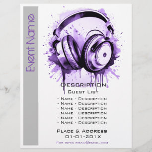 Promotie voor muzikale evenementen flyer