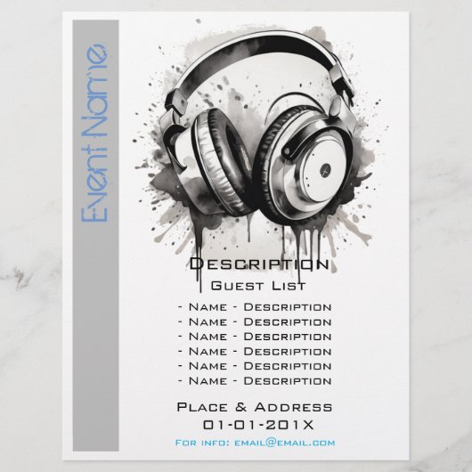 Promotie voor muzikale evenementen flyer (Voorkant)