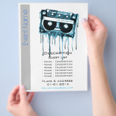 Promotie voor muzikale evenementen flyer (Hand)