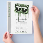 Promotie voor muzikale evenementen flyer (Hand)