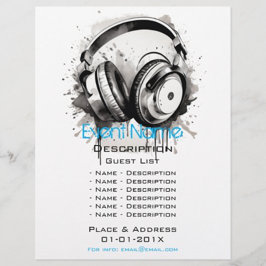 Promotie voor muzikale evenementen flyer (Voorkant)