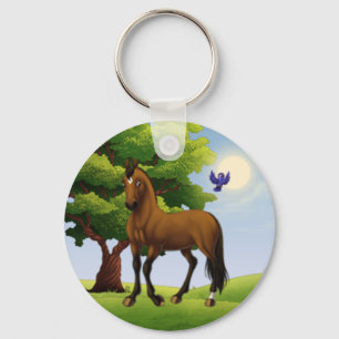 Promotie voor Thoroughbred Horse Sleutelhanger