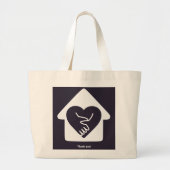 Promotie voor thuiszorg Hartelijk dank Grote Tote Bag (Voorkant)