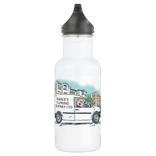 Promotie voor White Van Man-bedrijf Waterfles