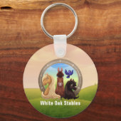 Promotie voor witte paarden sleutelhanger (Achterkant)