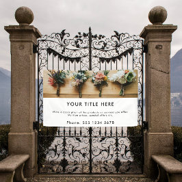 Promotie voor zakelijke fotobanner en -tekst spandoek