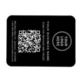 Promotie voor zakelijke Logo QR-code zwart Magneet (Horizontaal)