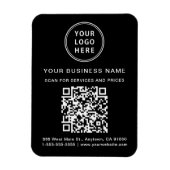 Promotie voor zakelijke Logo QR-code zwart Magneet (Verticaal)