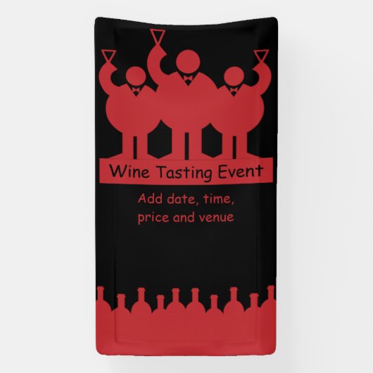 Promotie wijnproeverij-evenement spandoek (Verticaal)