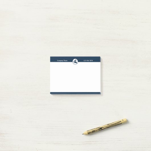 Promotie Witte Blauwe Post-it Notities Post-it® Notes (Op bureau)