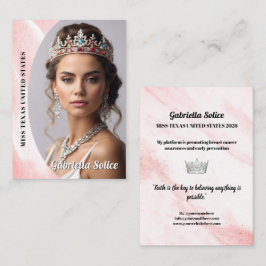 Promotie Zakelijke Kaart Roze Ijs Platform Promo Visitekaartje