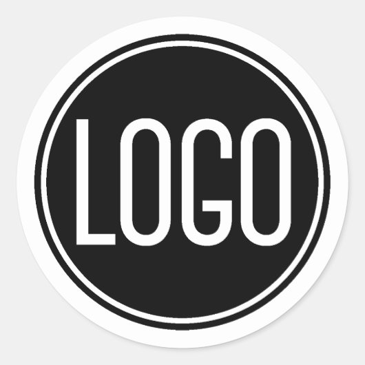 Promotie zakelijke Logo Ronde Sticker (Voorkant)