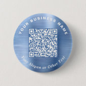 Promotie Zakelijke QR Code Blauwe Speld Ronde Button 5,7 Cm (Voorkant)