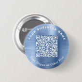 Promotie Zakelijke QR Code Blauwe Speld Ronde Button 5,7 Cm (Voorkant /achterkant)