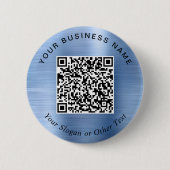 Promotie Zakelijke QR Code Blauwe Speld Ronde Button 5,7 Cm (Voorkant)