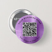 Promotie Zakelijke QR-code Paarse Speldje (Voorkant /achterkant)