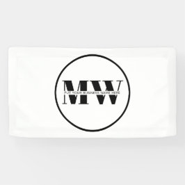 Promotie zwart-witmonogram Logo voor bedrijven Spandoek