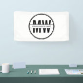 Promotie zwart-witmonogram Logo voor bedrijven Spandoek (Beurs)