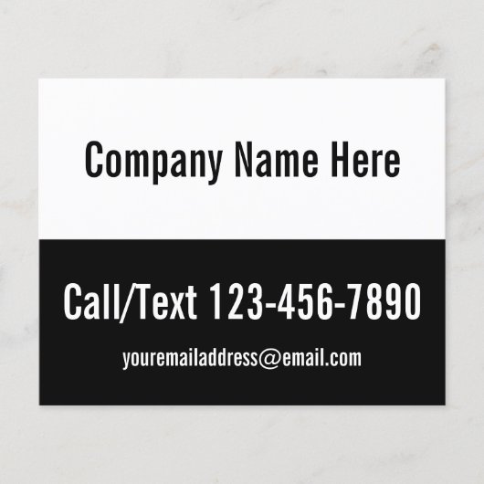 Promotie zwarte en witte Sjabloon voor bedrijven Flyer (Voorkant)