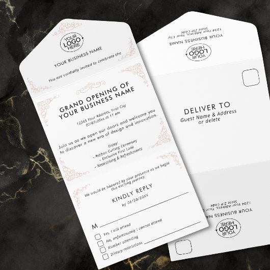 Promotieacties voor Business Logo Event Party toev All In One Uitnodiging