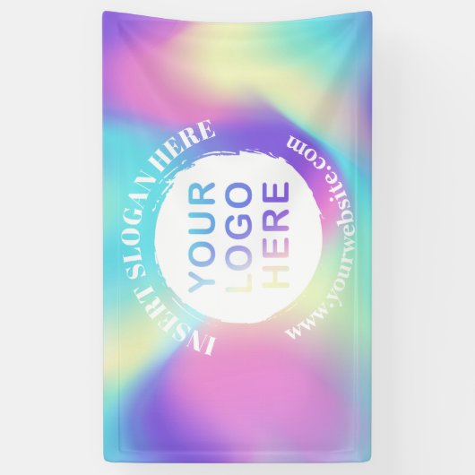 Promotiebanner voor uw zakelijke Logo Spandoek (Verticaal)