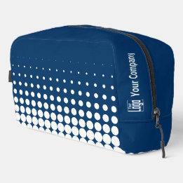 Promotiebedrijf Logo Halftone Blue White Toilettasje
