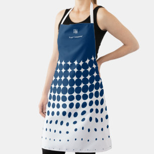 Promotiebedrijf Logo Naam Blauw & Wit Schort