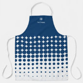 Promotiebedrijf Logo Naam Blauw & Wit Schort (Voorkant)