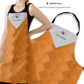 Promotiebedrijf Logo Naam Sinaasappel & Grijs Schort