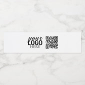 Promotiebedrijf Zakelijk Logo & QR-code  Waterfles Etiket (Enkel label)