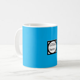 Promotiebeker met uw LOGO! Blauw Koffiemok