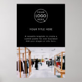 Promotiefoto voor Business Logo Black Professional Poster (Voorkant)