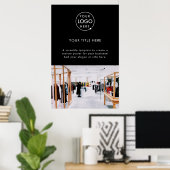 Promotiefoto voor Business Logo Black Professional Poster (Thuiskantoor)
