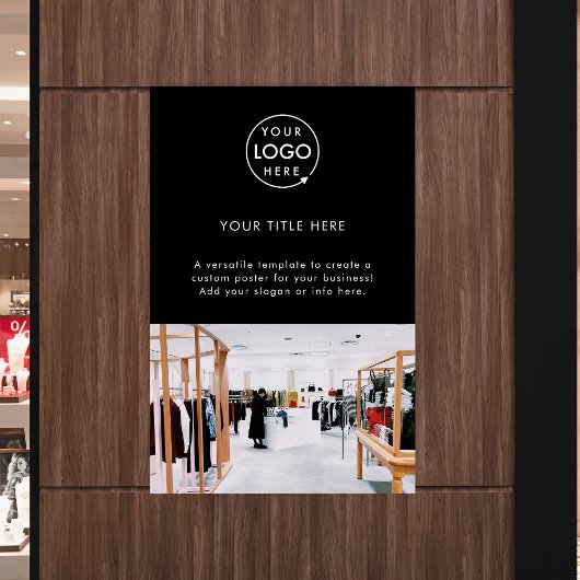 Promotiefoto voor Business Logo Black Professional Poster