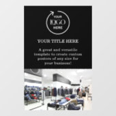 Promotiefoto voor Business Logo Black Professional Raamsticker (Vel)