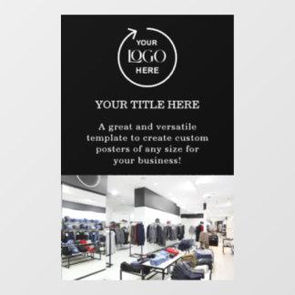 Promotiefoto voor Business Logo Black Professional Raamsticker