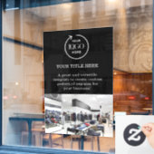 Promotiefoto voor Business Logo Black Professional Raamsticker (Cafe Raam)