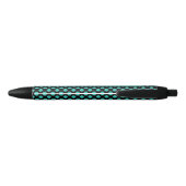 Promotiefpatroon Turquoise Polka Dot Zwarte Inkt Pen (Achterkant)