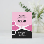 Promotiehair Salon Briefkaart (Staand voorkant)