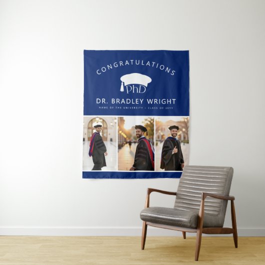Promotiehoed Doctoraal Afstuderen Wandkleed (In situ)