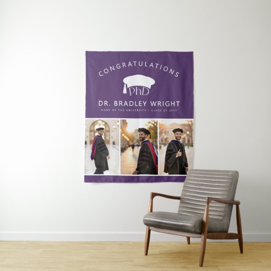 Promotiehoed Doctoraal Afstuderen Wandkleed (In situ)