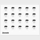 Promotiehoed Doctoraat Diploma Afstuderen Ronde Sticker (Vel)