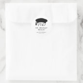 Promotiehoed Doctoraat Diploma Afstuderen Ronde Sticker (Tas)
