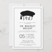 Promotiehoed PhD Doctoraat Afstuderen Kaart (Voorkant)