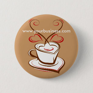 Promotieknop Koffiebedrijf adverteren Ronde Button 5,7 Cm