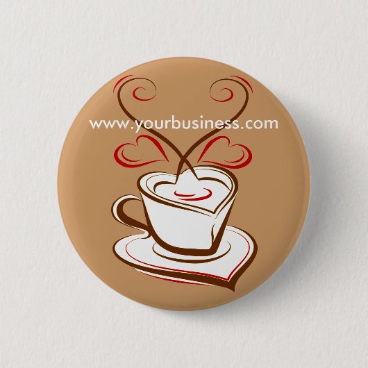 Promotieknop Koffiebedrijf adverteren Ronde Button 5,7 Cm (Voorkant)