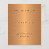 Promotiemenu modern schoonheidssalon flyer (Achterkant)